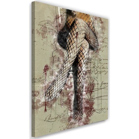 Tableau sur toile Femme Cabaret Rétro 40x60 (1/5)