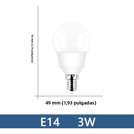 (Ampoule à vis E14 3W à gradation tricolore) 6 ampoules LED, très efficaces et économes en énergie, avec une durée de vie allant jusqu'à 50 000 heures. (1/5)