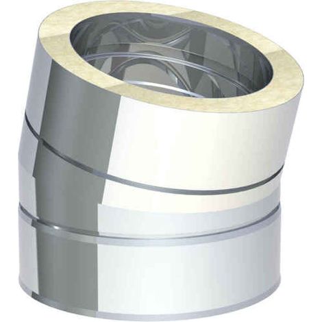 Coude 15° rigide inox  Ø 130 mm