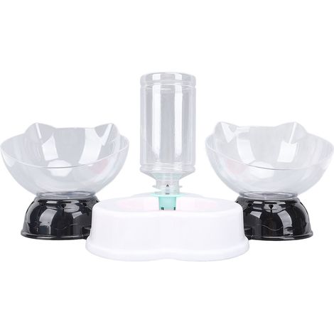 Ensemble de bols de nourriture et d'eau pour chat, protège-cou 3 en 1, distributeur automatique à Double alimentation pour animalerie à domicile, type 1 (1/5)