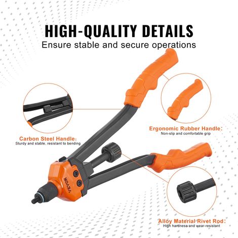 Riveteuse Manuelle pour Écrou à Sertir 41 cm Pince à Insert (1/5)