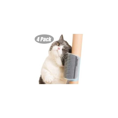 Katzenbürste, Wand- und Eckenbürste, Gesichtsbürste, Massagebürste für Kätzchen mit langem und kurzem Fell, grau (1/5)