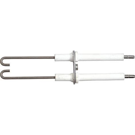 Electrode d'allumage double pour Buderus bruleur flamme bleur BE/BE- 43-55 kW / Type 4 L50 / 63018296
