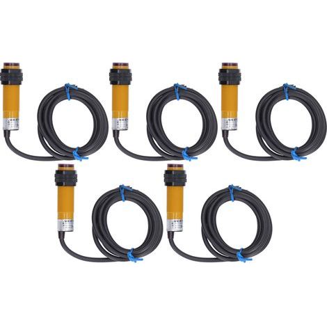 Stück IP54 PNP Infrarot-Lichtschranken-Hinderniserkennungssensormodule, normalerweise offen, 300 mA, DC 10–36 V (1/5)
