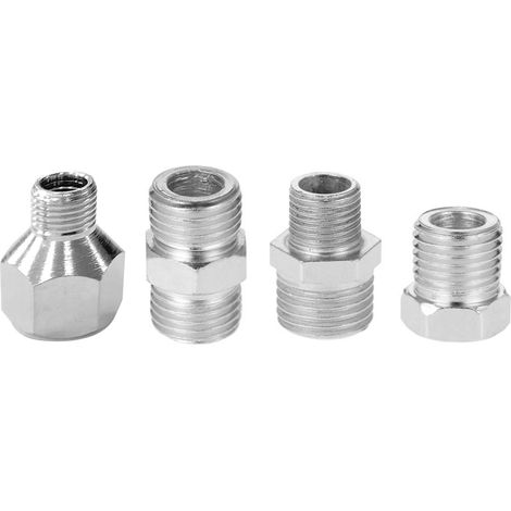 Kit 4 raccords professionnels pour aérographe, adaptateurs et connecteurs pour compresseur et tuyau d'airbrush (1/4)