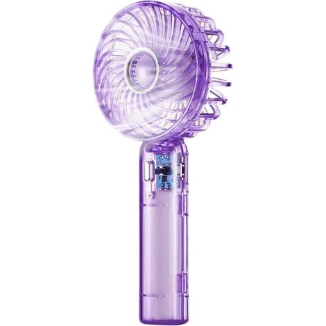 Mini ventilateur portable rechargeable USB 1200 mAh, ventilateur de voyage compact et personnel idéal pour le bureau, les voyages et les activités de plein air. (1/4)