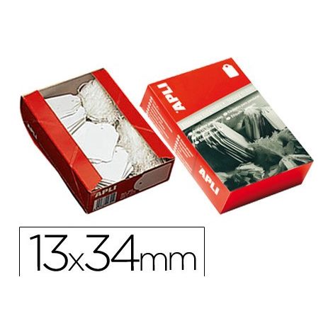 Etiquetas colgantes apli 386 13x34 mm caja de 1000 unidades