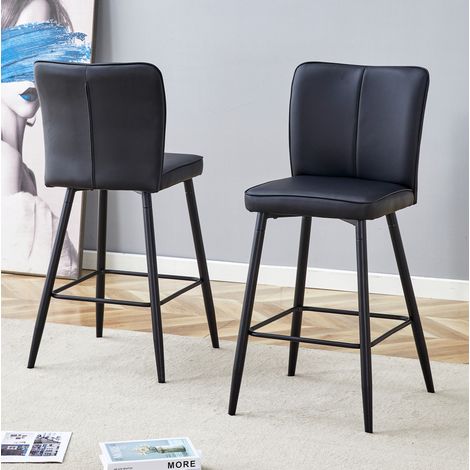 Barhocker Sitzmöbel ergonomisch schwarz Metall OKMYHOME (1/5)