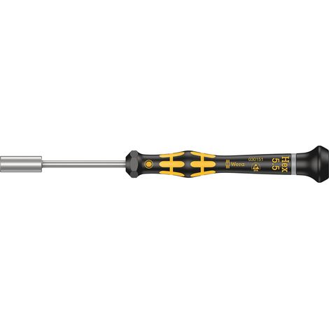 Tournevis ESD à douille, 5.5 mm x 60 mm, Noir/jaune (1/5)