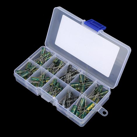 100 Stück DIY-Sortiment hochwertiger Audiokondensatoren, 10 Werte, 10 V–63 V, 10 µF–470 µF (1/5)