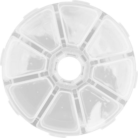 Boîte à bijoux en plastique transparent à plusieurs compartiments pour perles artisanales. (1/5)