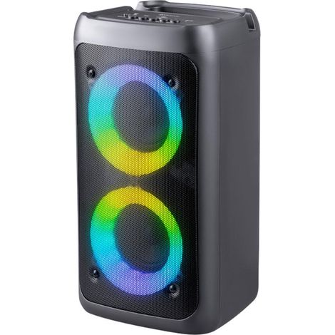 Altavoz Bluetooth Defender BOOMER 20 de 20 W con MP3/FM/SD/USB/AUX/TWS/LED/MIC para karaoke (negro) (1/5)