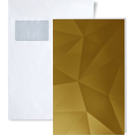 1 SAMPLE PIECE S-31022 WallFace DIAMOND GoldSTRUCTURE Collection  Wall panel SAMPLE in DIN A5 size