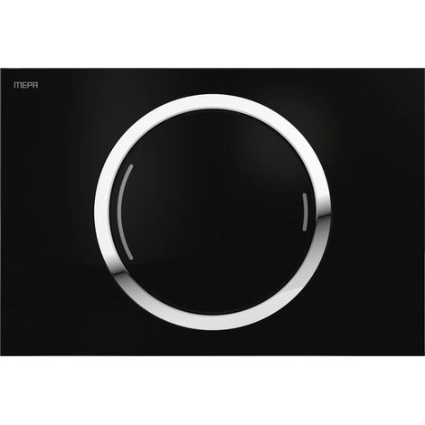 Placca di comando WC MEPA Zero 2 quantità plastica nero brillante, 421863