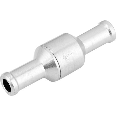 Clapet anti-retour en aluminium à passage direct, adapté aux carburants, au diesel, aux gaz, aux liquides et à l'air, unidirectionnel (8 mm). (1/5)