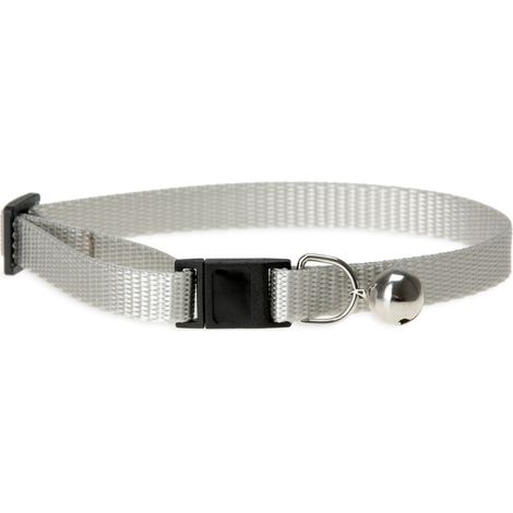K ART SPORTIV PLUS CAT COLLAR, 10 MMX30 CM CAMPANA, LIGHT GRIS
