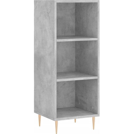 Aparador buffet cómoda mueble mueble de almacenaje organizador cocina salón salón 34,5 x 32,5 x 90 cm madera contrachapada gris 020031867
