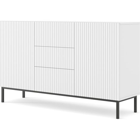 MOBILE RAVENNA B MOBILE IN MDF RIVESTITO IN FOGLIO 2D3S 150 BIANCO OPACO TELAIO NERO