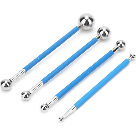 4 outils de construction à double bille en acier pressé pour le raclage de la colle à joint de sol en céramique (1/5)