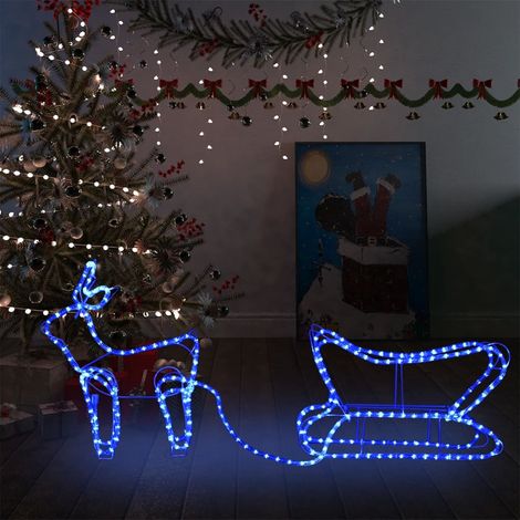 Décoration de Noël d'extérieur Renne et traîneau 252 LED (1/5)