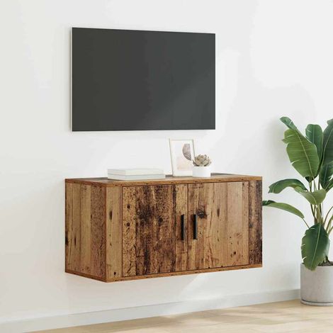 vidaXL  Wall Mounted TV Cabinet  Wall-mounted Old Wood 80 x 34.5 x 40 cm
