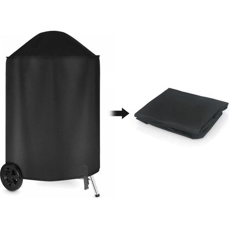 Housse de Barbecue Ronde 70x70cm – Oxford, Anti-Pluie, Anti-Poussière – Protection pour Grill Extérieur (1/3)