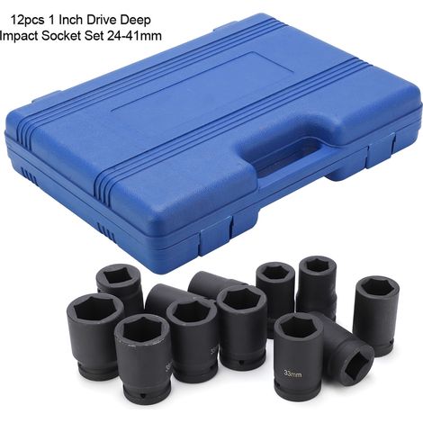 Coffret de douilles de 1 pouce, coffret de 12 pièces, exclusivité entrepôt à l'étranger. (1/5)