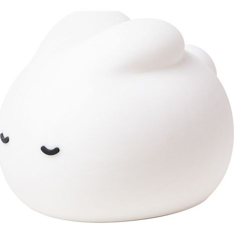 Veilleuse Lapin Rêveur Blanc, 800 mAh, en silicone, avec minuterie, interface USB, idéale pour l'endormissement des bébé (1/5)