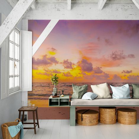 Papier Peint Paysage - Plage au Coucher de Soleil - 150 x 250 cm (1/2)
