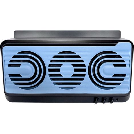 Ventilateur d'extraction de voiture à 3 ventilateurs, alimenté par USB et énergie solaire, silencieux, avec interrupteur indépendant. (1/5)