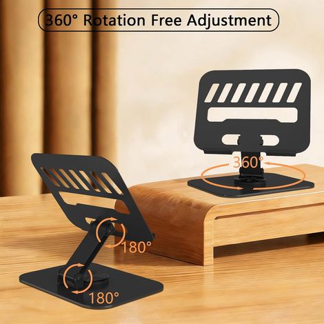 Soporte metálico para platos planos, ajustable y giratorio 360°. (1/3)