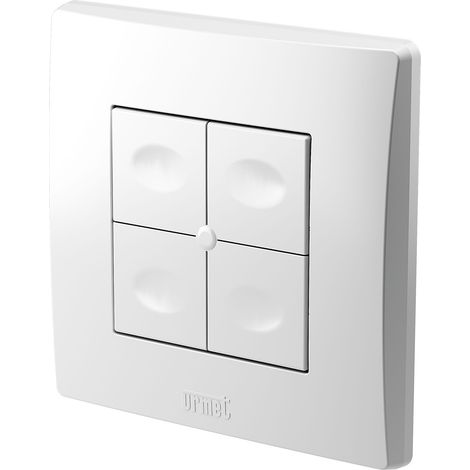 Telecomando da parete Zigbee 4 tasti UP extra piatto con sonda di temperatura - URMET YOKIS - TLM4-UP (1/4)