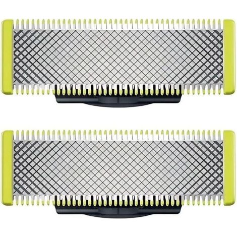 Pack de 2 lames de Rechange Compatibles avec tous les Rasoirs électriques type One-Blade Accessoires embout Tondeuses rasage précis - lot de 2