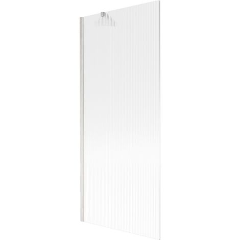 Mexen Next Badewannenabtrennung 1-flügelig 80 x 150 cm, Streifen, gebürsteter Nickel - 895-080-000-00-09-97 (1/5)