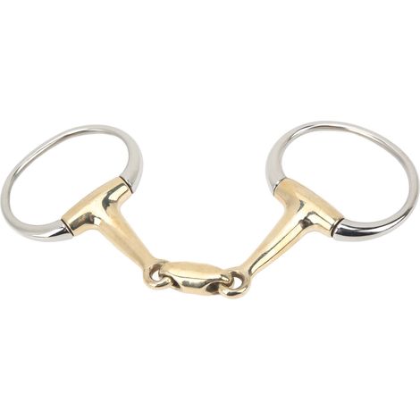 135 mm Pferde-Ringtrense aus Edelstahl mit Kupferscharnier, lose Ringtrense für Pferde, ideal als Geschenk für Outdoor-Aktivitäten (1/5)