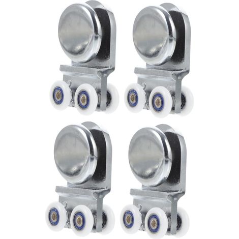 4pièces Roulettes De Porte Pour Poulies Glissantes Renforcé Pour Accessoires De Salle De Bain (1/5)