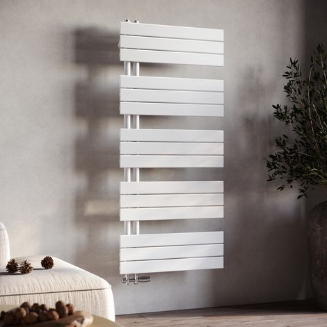 SONNI Radiateur de salle de bain Design Radiateur panneau chauffant sèche-serviettes blanc 600x1314mm (1/5)
