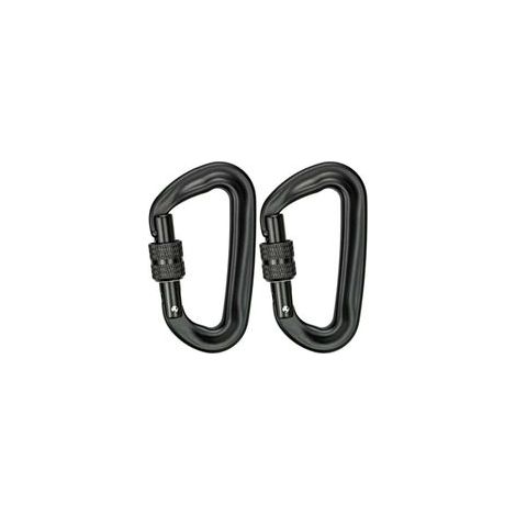 2Pcs Mousqueton Escalade 12KN (1200KG) Robustes Mousqueton Aluminium Mousqueton à Verrouillage en Forme de D pour Hamacs Balançoire de Yoga Camping Porte-clés Chiens de Serrure (1/5)