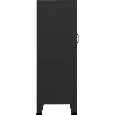 vidaXL Industrieller Aufbewahrungstruhe schwarz 70x40x115 cm Metall