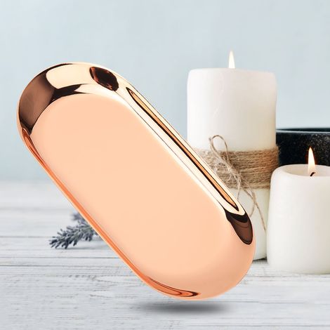 Plateau porte-bougies parfumées, support pour bougie, tapis de bougie en acier inoxydable, éteignoir, plateau de rangement, grand format or rose