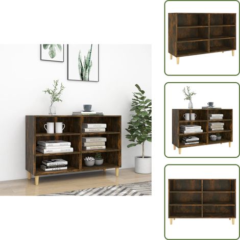 Sideboard Räuchereiche 103,5x35x70 cm Holzwerkstoff - Schreibtisch - Regal - Wohnzimmermöbel - Sideboard - Holz Sideboard (1/5)