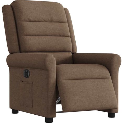Maison Exclusive - Relaxsessel Elektrisch Braun Stoff