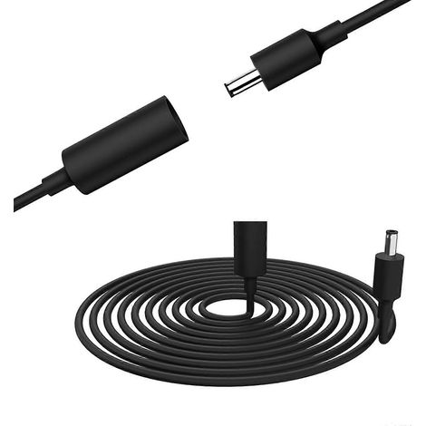 Rallonge électrique intelligente de 3 m (10 pi) pour haut-parleur, câble de remplacement pour la maison et le bureau, noir (1/4)