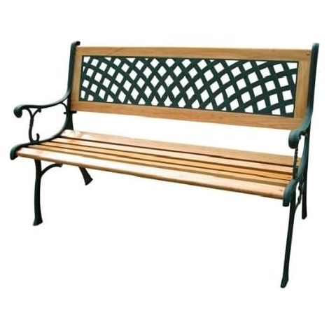 Garden Friend Rombo Bank aus Gusseisen/Holz/ABS - 125x52x74h cm (1/3)