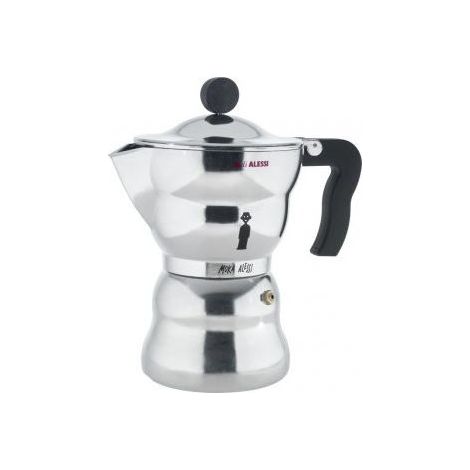 Alessi AAM33-6 Moka Caffettiera in Alluminio 6 Tazze 30 cl colore Nero