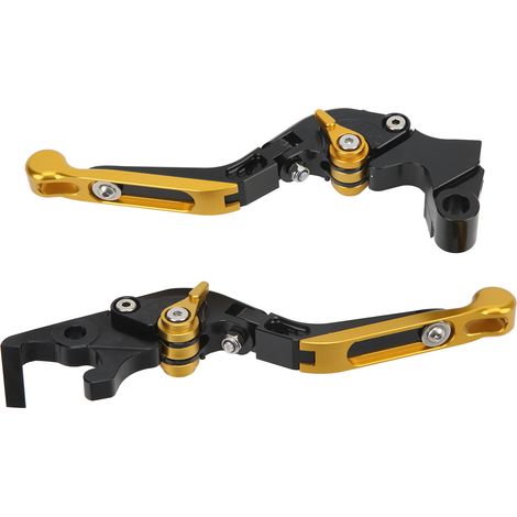 Levier d'embrayage et de frein pliables courts 147mm en alliage d'aluminium CNC pour moto MT07 MT09 FZ07 (1/5)