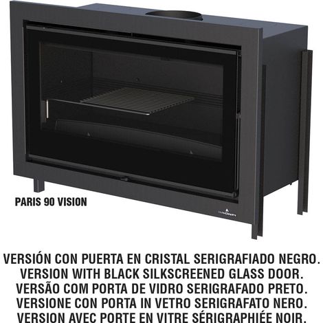BRICOSOL ESTUFA DE LEÑA INSERTABLE BRONPI MODELO PARIS-90 VISION (1/4)