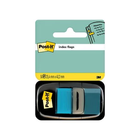 Post-It 680-23 lengüeta de índice Separador en blanco con pestaña Poliéster Azul