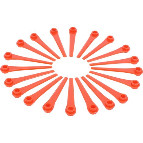 vhbw 20x Blade Replacement for Gardena RotorCut 5368-20 for Cordless Strimmer - Cutter Blades, Red, Plastic (1/4)