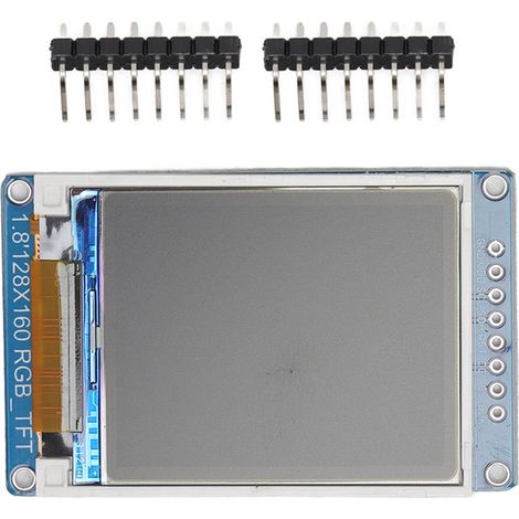 Écran LCD couleur 1,8 pouce interface SPI 128x160 TFT module affichage pour microcontrôleur, écran couleur haute résolution, compatible Arduino, 1 pièce. (1/5)